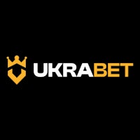 ukrabet logo on a black background