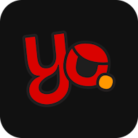 the oy logo on a black background